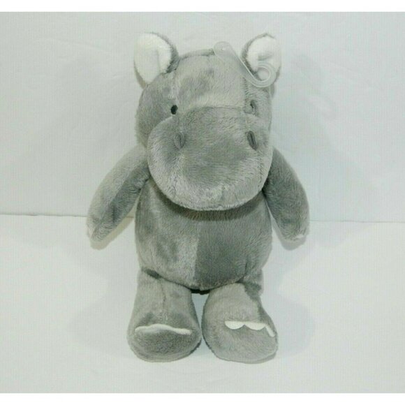 Carters 10" Gray Plush Hippo Hippopotamus Stuffed Lovey NEW w/o Tags 66741 - Picture 4 of 7